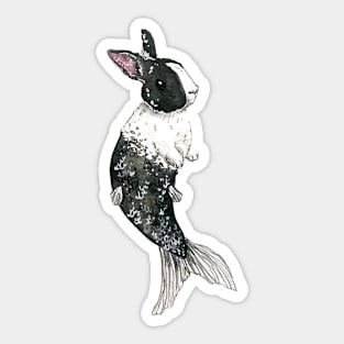 Dutch Bunny Mermaid Sticker